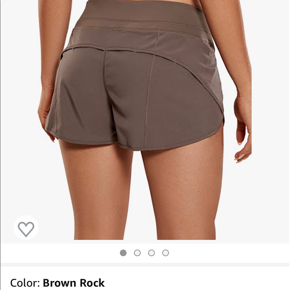 NWT CRZ Yoga brown running shorts